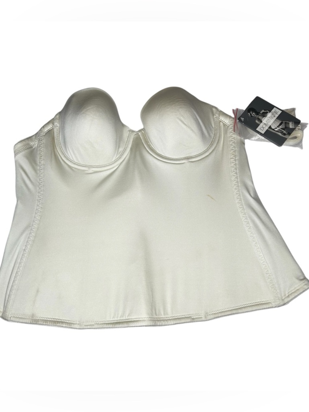 New Dominique Strapless Boned Bustier bra 34B Color - Bone